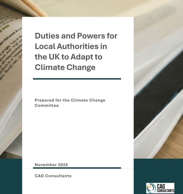 Mapping local authority powers and duties for climate adaptation