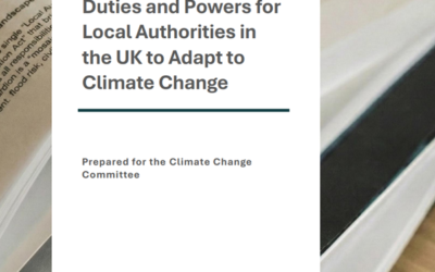 Mapping local authority powers and duties for climate adaptation